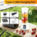 Portable Blender for Smoothies & Shakes - Cordless Personal Size Mini Blender with BAP Free Juice Cup, USB Rechargeable Suit for Sports/Picnic, Mother's Day