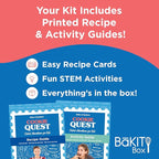 BāKIT Box Greek Koulourakia Cookie Kit, Kids Baking Gift with Printed Recipe & Activity Guide, Make Greek Twist Cookies + Learn Words & Symbols