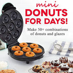 Mini Donut Maker,Electric Mini Doughnut Maker Machine, Makes 7 Mini Donutss, Non-Stick Mini Donut Machine, Easy Clean Doughnuts Maker Kit red (Green)