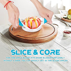 Supercenter Apple Cutter, Apple Corer and Slicer - Stainless Steel Apple Corer - 4.72 Inch Apple Slicer Tool with 12 Super Sharp Blades, lightweight Apple Slicer and Corer with Anti-slip Handle