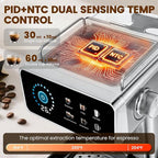 Touchscreen Espresso Machines with Timer 20 Bar Expresso Coffee Machines Professional Stainless Steel Coffee Maker with 51oz Water Tank for Latte Americano, Cappuccino Machine for Home Office