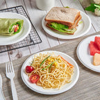 Vplus 100% Compostable Paper Plates, 200 Pack 7 Inch Disposable Paper Plates, Uncoated Biodegradable, Made of Sugar Cane Fibers, Perfect for Sandwich, Cake, and Snack