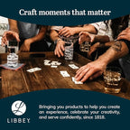 Libbey Flare Rocks, Glass Tumbler Set, Stylish Lead-Free Drinking Glasses Set of 16, Dishwasher-Safe Glass Cups Set for Daily Use and Parties