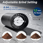 Manual Coffee Grinder,Stainless Steel Conical Burr with Adjustable Setting,Double Bearing Positioning for French Press, Drip,Espresso,Hand Coffee Grinder,20g Capacity Suitable for Camping&Office&Gift