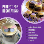 Edible Butterflies for Cake Decorating - Small Size, Premium Crafted in the USA - Butterfly Cake and Cupcake Toppers, Decoration (Purple)