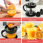 LUUKMONDE Electric Citrus Juicer, 24 oz. Orange Squeezer with 2 Reamers for Lemon & Grapefruit, Pressure Activated Auto-Reversing Juicer Machine, Quiet Motor, Black