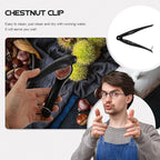 Handheld Chestnut Clip Nutcracker Black Abs Chestnut Opener Walnut Peeling Tool Kitchen Specialty Gadget for Home Use