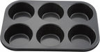 Winco 6-Cup Non-Stick Muffin Pan, Tin Plated, Medium, Aluminum