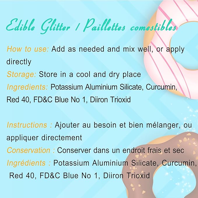 Edible Glitter Paint - 2 fl.oz Food Grade Metallic Glitter Cake Paint for Cake Decorating, Baking, Cupcakes - Shimmer Art Decorative Liquid Edible Paint Food Coloring for Fondant, Donuts (Pink)