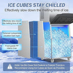 Commercial Ice Maker 600 Lbs/24H Ice Machine Large Capacity Stainless Steel, 182 Ice Trays Industrial Ice Machine, 350 Lbs Storage Commercial Ice Maker Machine Freestanding, Cube Ice Maker Commercial