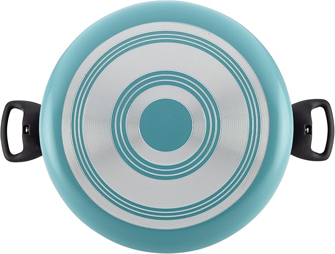 Farberware Cookware Nonstick Stockpot with Lid, 10.5 Quart, Aqua