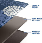 Kitchen Mats, 2PCS Non-Slip Cushioned Rugs, Anti-Fatigue Waterproof Floor Rug, Washable Standing Desk Mat, Home Laundry Office Apartment Decor and Accessories (17.3" ×47" +17.3" ×30"-Blue)