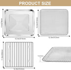 Toaster Oven Replacement Parts for Gourmia GTF7655 GTF7460 GTF7465, 3 IN 1 Basket Tray Rack Kit for Gourmia Digital Toaster Oven Air Fryer French Door17 Cooking Presets 1700W 24L