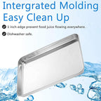 Cookie Sheet Baking Sheet, Bastwe Stainless Steel Bakeware Oven Tray, 16 inch Commercial Grade Professional Bakeware, Healthy & Non-toxic, Mirror Finish & Rustproof, Easy Clean & Dishwasher Safe