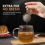 Tea Infuser for Loose Leaf Tea 2 Pack – 2" 304 Stainless Steel Tea Strainer Ball with Bonus Tea Scoop Clip – Extra Fine Mesh, Rustproof, Easy to Clean – DIKSEFN