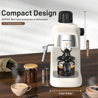 KEENSTAR 3.5Bar Espresso Machine with Milk Frother, 800W Compact Espresso and Cappuccino Machine with Preheating Function, 4 Cup Espresso Maker for Cappuccino or Latte, Gift for Coffee Lover Update