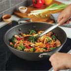 Circulon A1 Series with ScratchDefense Nonstick Induction Cookware Stir Fry Pan, Wok Pan, 13.25-Inch, Graphite