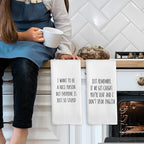 Sarcastic Humorous Kitchen Towels Set of 2, Sarcasm Towels Adult Humor Funny Hand Towel, Sarcastic Gifts for Women Decorative Tea Towel Dish Towels 16x24 Inch