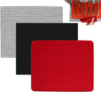 Toaster Oven Air Fryer Reusable Mats Accessories 9 x 11, Silicone Liner, Drip Mat (3pcs) Compatible with Cuisinart, Emeril Lagasse, Gowise, Breville + More, Convection Accessories, Electric Oven Rack