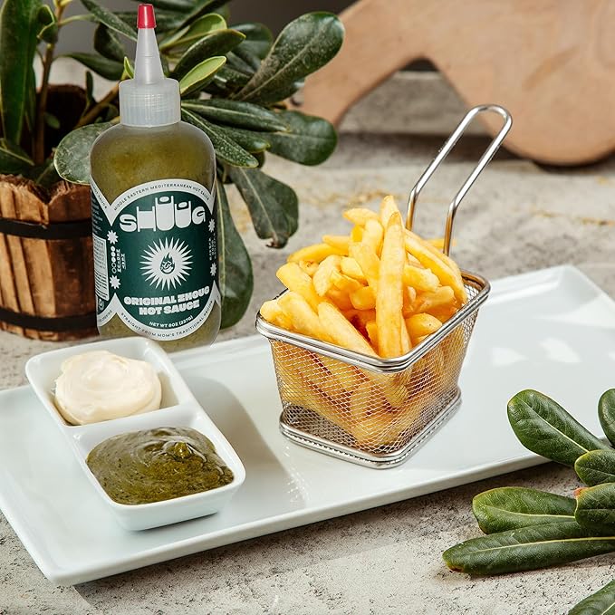 Middle Eastern Green Chili Sauce 18oz (Zhoug) | Spicy Sauce with Cilantro, Garlic, Jalapenos, Poblano, Scotch Bonnet Peppers, Olive Oil, Lemon, Chipotle | Vegan Chili, Non-GM, Kosher | Hot Sauces (2)