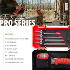 Bubba Pro Series Lithium-Ion Electric Fillet Knife with Non-Slip Grip Handle, 4 Ti-Nitride S.S. Coated Non-Stick Reciprocating Blades, Charger and Case for Fishing