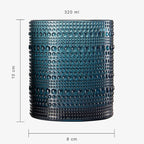 Khen Plastic Hobnail Drinking Glasses Set of 4 Neutral Tones Cups 14oz, Shatterproof & Unbreakable Acrylic Beaded Design, BPA-Free, Dishwasher Safe Indoor/Outdoor Drinkware for Water, Juice, Cocktails