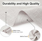 Homaxy Cloths Placemats for Dining Table Set of 8, Heat Resistant Washable Cotton Linen Blend Table Mats, Easy to Clean Place Mats for Indoor Outdoor Party Kitchen Decoration, 13" x 19", Beige