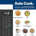 GE GCST10A1WSS 1.0 Cu Ft Convection Microwave Oven, 1050W Countertop Air Fry Microwave with Broil & Crisper Pan, Compact Stainless Steel Design