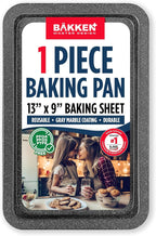 BAKKEN Kitchen Baking Pans - Nonstick Gray Coating, 13.18’’ × 8.66’’ Commercial Grade Carbon Steel Cookie Sheet, Baking Kitchen Essentials, PFOA, PFOS, PTFE Free, Oven Safe Tray (450° F), Gray