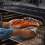 PRICUSIS Ceramic Pots and Pans Set Nonstick, 21Pcs Nontoxic Induction Cookware Set, 100% Dishwasher Safe, Stay Cool Handle, Fully Coated, PTFE PFOA & PFAS Free (Blueberry Gray）