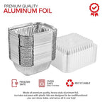 Stock Your Home 1 lb Small Aluminum Pans with Lids (25 Pack), Foil Pans with Clear Plastic Lids, Disposable Cookware & Takeout Trays for Restaurants & Catering