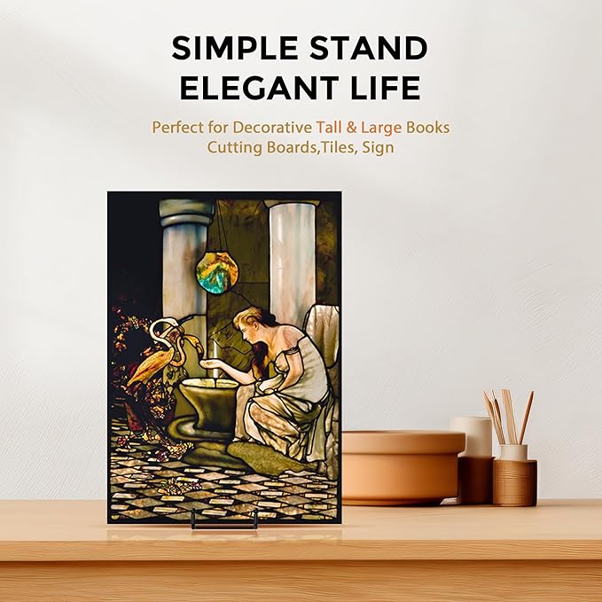 TR-LIFE 14 Inch Heavy Duty Plate Stand (4 Pack) - Metal Display Easel for Large Plates, Platters, Picture Frames, Signs, and Posters