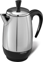Farberware Electric Coffee Percolator,Stainless Steel Basket,Automatic Keep Warm,No-Drip Spout,8 Cup,(Pack of 6)