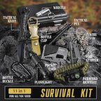 Gifts for Men Husband Dad Christmas, Survival Kit, Emergency Survival Gear and Equipment 14 in 1, Stocking Stuffers Birthday Gifts for Him Boyfriend, Hunting Fishing Camping Accessories, Cool Gadget