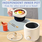 TOPWIT Rice Cooker Small, Mini Rice Cooker 2 Cups Uncooked, 1.2L Portable Rice Maker with Non-stick Coating, BPA Free, One Touch & Keep Warm Function, Beige