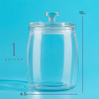 kitchentoolz Large Glass Cookie Jar with Airtight Lid - 1 Gallon Storage Container for Candy, Flour, Sugar, Pet Food & Dog Treat Canister - Pack of 1
