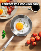 Cooks Standard Stainless Steel Butter Warmer, 4.7 Inch Multi-Ply Clad Mini Omelette Egg Frying Pan, Butter Melting Pot Small Sauce Pot for Cooking, Camping