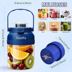 Portable Blender Personal Blenders for Shakes and Smoothies with 43oz Travel Cup, Rechargeable USB with BPA Free Cup and Lid,Small Blenders Cup for Kitchen Office Travel Gym (BLUE)