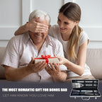 Bonus Dad Gifts, Christmas Bonus Dad Gifts for Him Heavy Duty Grilling Accessories Kit for Backyard BBQ, Thick Stainless Steel Grill Utensils with Non-Slip Handle Tool for Man on Birthday