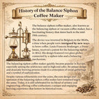 Nispira Belgian Balance Syphon Vacuum Coffee Maker, 500ml Vintage Gravity Brewing System, Gold & Peacock Blue Finish, Manual Tabletop Coffee Brewer