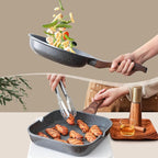 SENSARTE Nonstick Cookware Set, 23 Piece Pots and Pans Set with Swiss Granite Coating, Healthy Non Stick Kitchen Cooking Set, Stay-Cool Handles, Gray