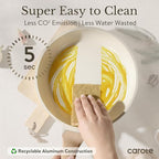CAROTE ICE 35pcs Pots and Pans Set, Nonstick Cookware Sets, White Granite Induction Cookware with Kitchen Knife Set
