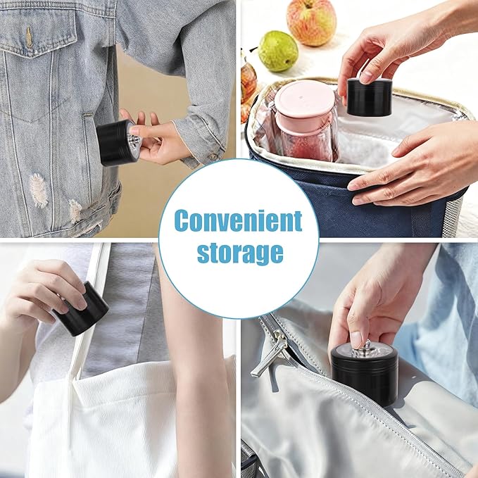 2.5 inch Spice Grinder for Kitchen Seasoning 2.5 inch Aluminum with Handle(Black)