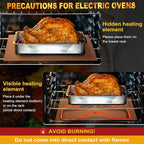Large Oven Liners for Bottom of Oven, 17"x75" Heavy Duty Non-Stick Oven Liner Mat, Reusable Heat Resistant Grill & Baking Mat, BPA/PFOA Free Roaster Liners, Fits Electric, Gas, Toaster Ovens (Copper)