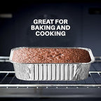MontoPack 8” Disposable Aluminum Foil Square Baking Pans | 8 x 8 Cake Pan Tin for Broiling, Toaster Oven, Meal Prep, Roasting, Take Out | 20 Pack (8" X 8" With Lids)