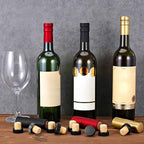 30 Pcs Wine Sealer for Wine Bottles - Bottle Sealer for Cruise, Plastic Heat Shrink Cap & Wood Cork Stopper with Plastic Top
