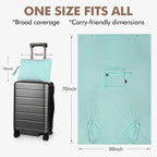 Tirrinia Travel Blanket and Pillow Set, Soft Compact Airplane Blanket with Foot Pockets, 4-in-1 Travel Essentials for Women Men, Portable Travel Gifts for Her, Travel Blanket for Airplanes, Cars