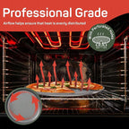 Emporio Kitchen Non-Stick Pizza Pan 2 Pack – 16 Inch Round Carbon Steel Pizza Tray with Perforated Holes, PFOAPFOSPTFE-Free, Dishwasher & Oven Safe Up To 450°F, Durable Nonstick Silver Coating