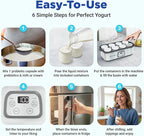 Ultimate Probiotic Yogurt Maker with Adjustable Temperature & Time Control - Make Trillions of Live Probiotics & Get Better Gut Health - ULTIMATE LIFETIME WARRANTY - Wellness Gifts for Men & Women