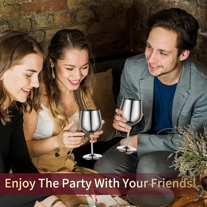 Electric Wine Opener Set Rechargeable, Automatic Corkscrew Kit, Including Stainless Steel Wine Glass of 2, Silver, Ideal Gift for Wedding, Wine Lover, Birthday, Girl, Men